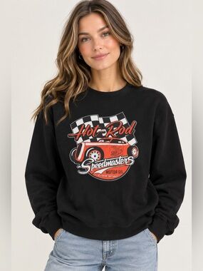 Hot Rod black crewneck Sweatshirt